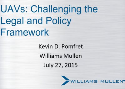 UAVs: Challenging the Legal and Policy Framework