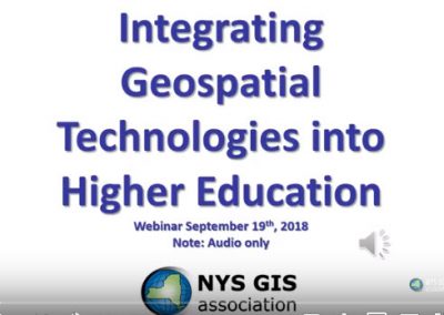 Integrating Geospatial Technologies into Higher Education